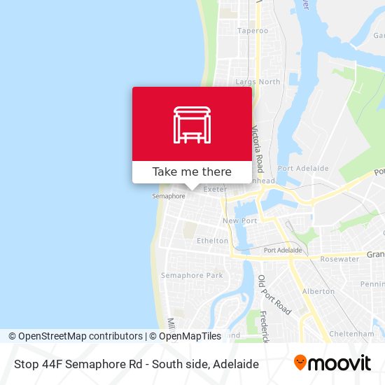 Mapa Stop 44F Semaphore Rd - South side