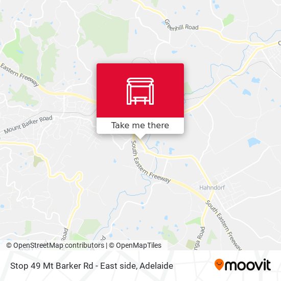 Stop 49 Mt Barker Rd - East side map