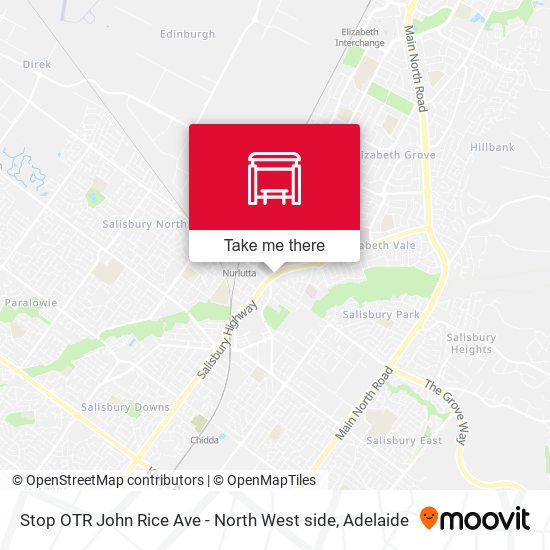 Stop OTR John Rice Ave - North West side map