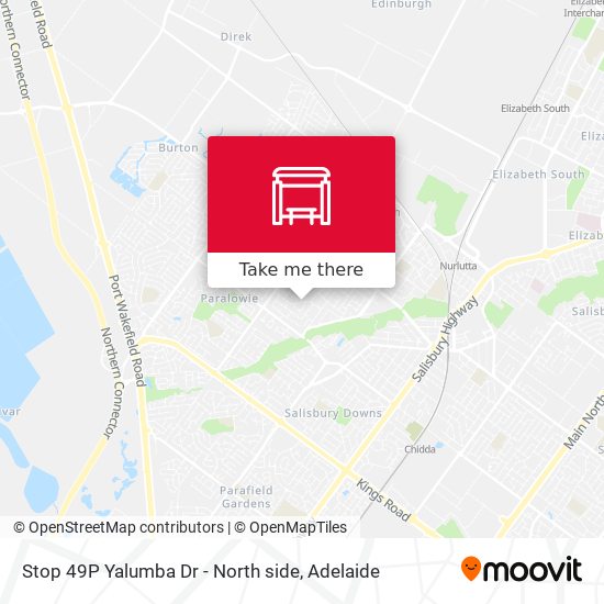 Stop 49P Yalumba Dr - North side map