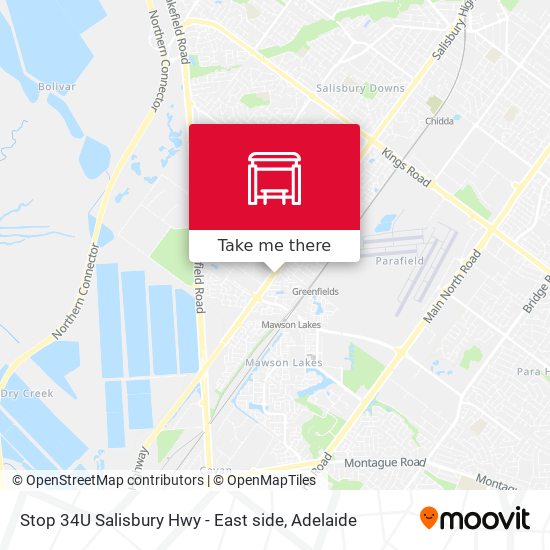 Stop 34U Salisbury Hwy - East side map