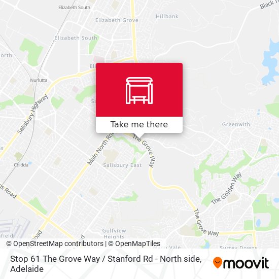 Stop 61 The Grove Way / Stanford Rd - North side map