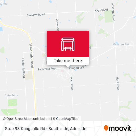 Stop 93 Kangarilla Rd - South side map