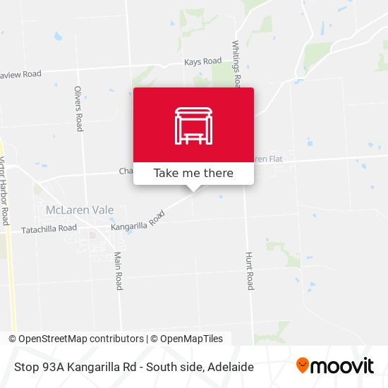 Stop 93A Kangarilla Rd - South side map