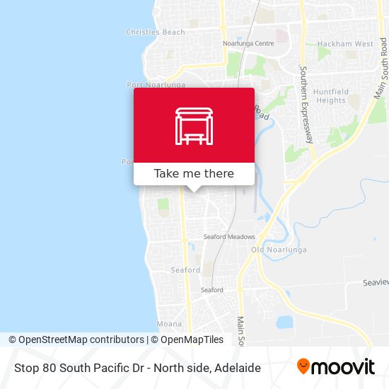 Stop 80 South Pacific Dr - North side map