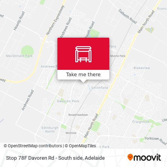 Stop 78F Davoren Rd - South side map