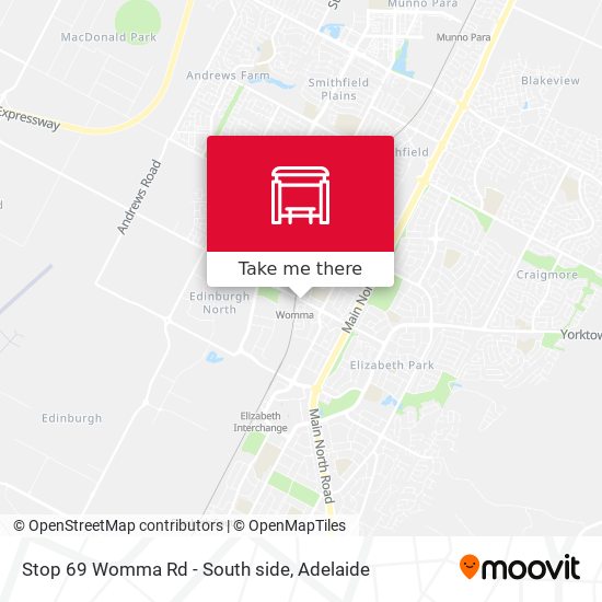 Stop 69 Womma Rd - South side map