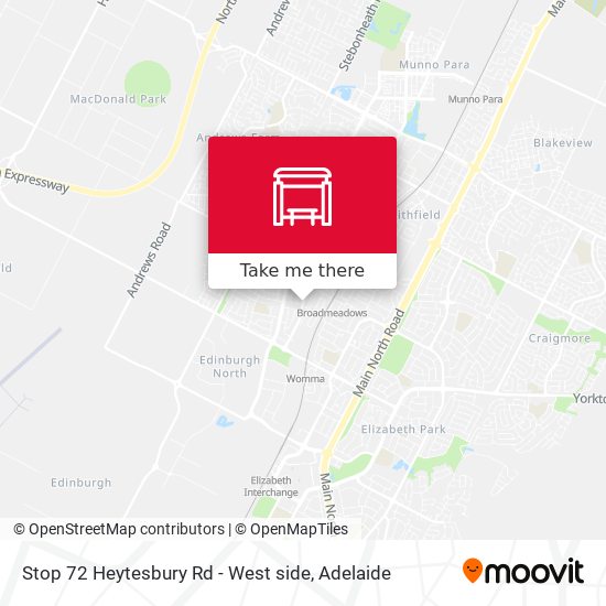 Stop 72 Heytesbury Rd - West side map