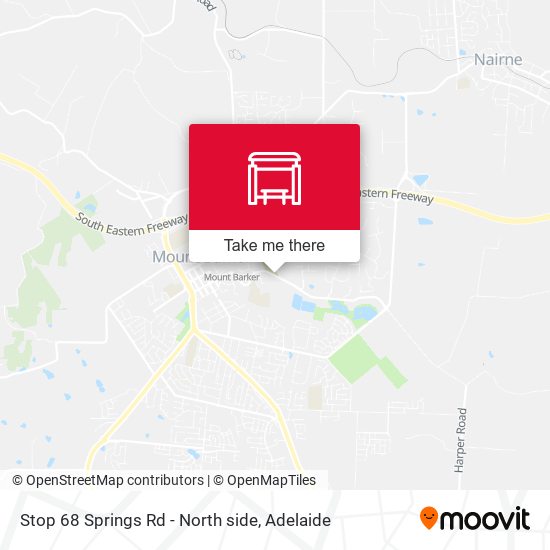 Stop 68 Springs Rd - North side map