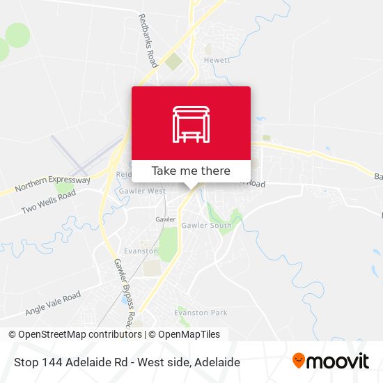 Stop 144 Adelaide Rd - West side map