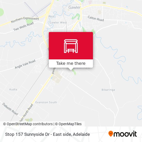 Stop 157 Sunnyside Dr - East side map