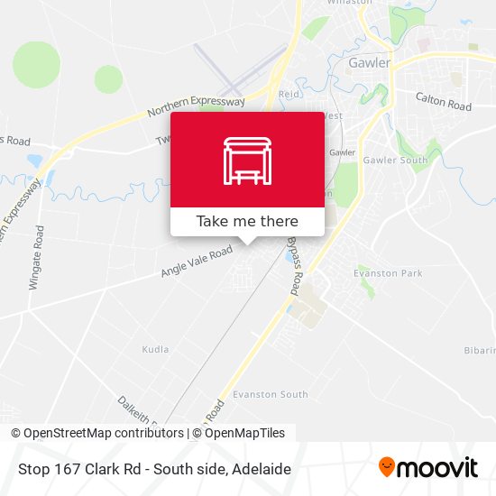 Stop 167 Clark Rd - South side map