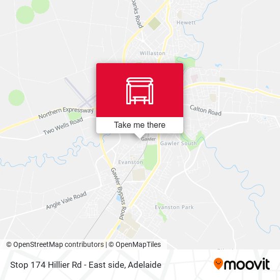 Stop 174 Hillier Rd - East side map