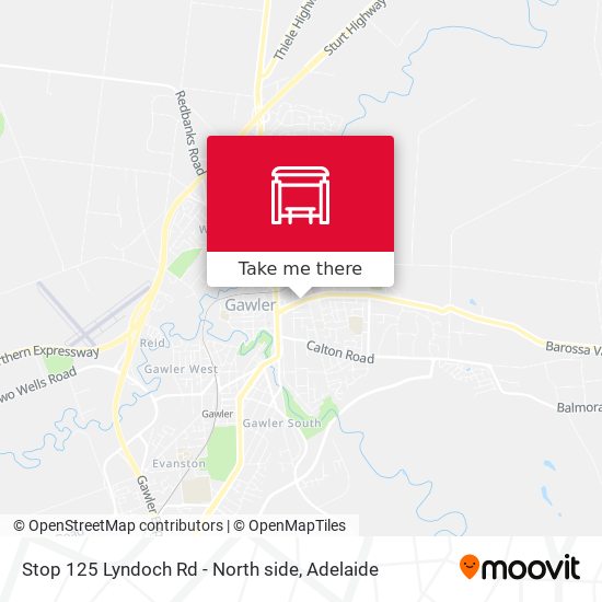 Stop 125 Lyndoch Rd - North side map