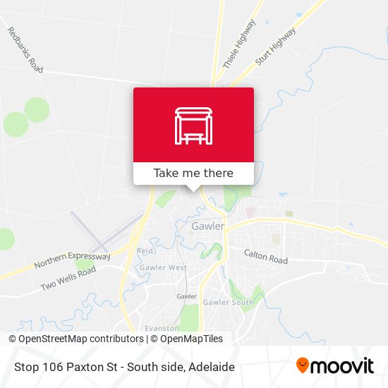 Stop 106 Paxton St - South side map