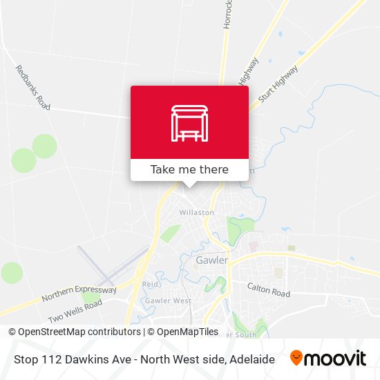 Stop 112 Dawkins Ave - North West side map