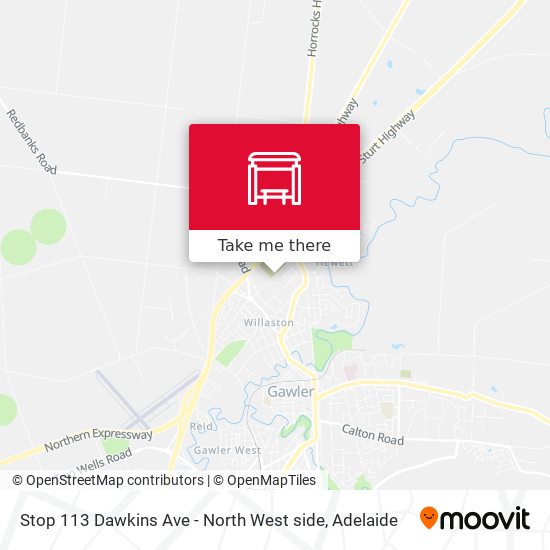 Stop 113 Dawkins Ave - North West side map