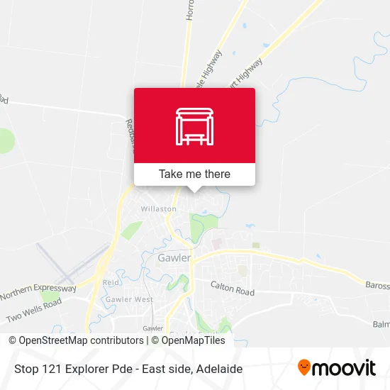 Mapa Stop 121 Explorer Pde - East side
