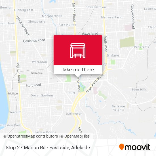 Stop 27 Marion Rd - East side map