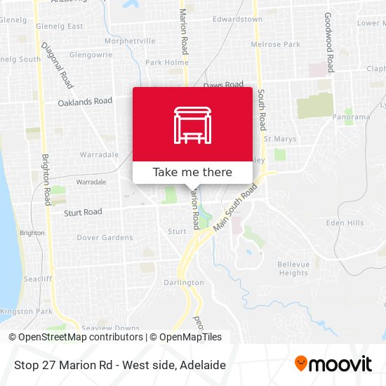 Stop 27 Marion Rd - West side map