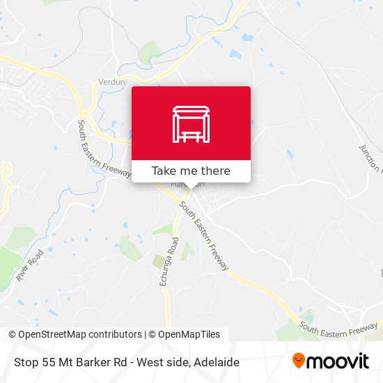 Stop 55 Mt Barker Rd - West side map