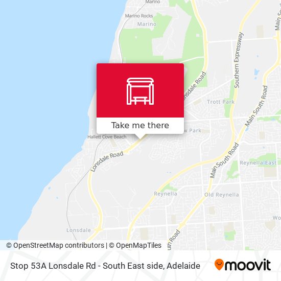 Stop 53A Lonsdale Rd - South East side map