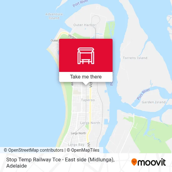 Mapa Stop Temp Railway Tce - East side (Midlunga)