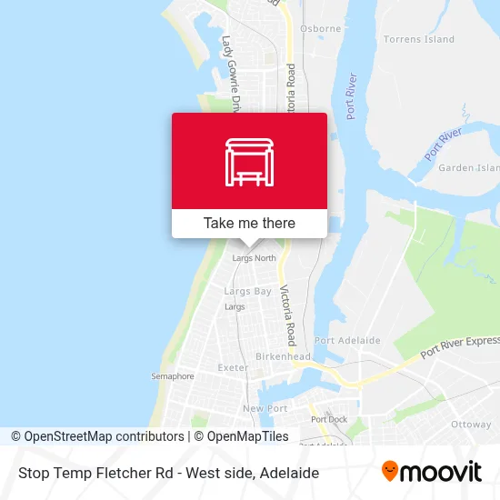 Mapa Stop Temp Fletcher Rd - West side