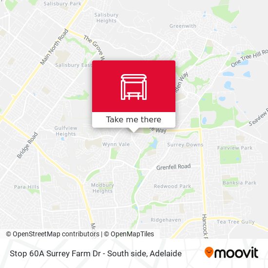 Stop 60A Surrey Farm Dr - South side map