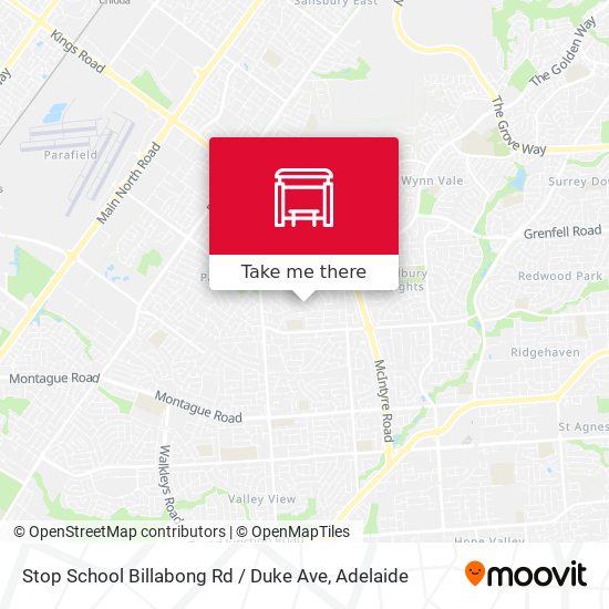 Stop School Billabong Rd / Duke Ave map