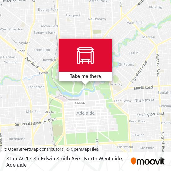 Stop AO17 Sir Edwin Smith Ave - North West side map