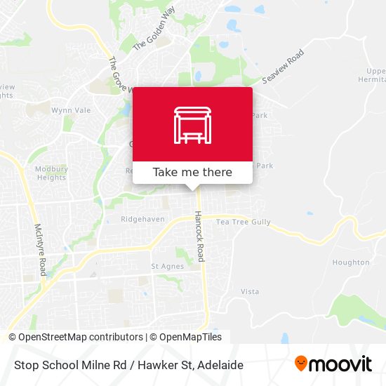 Stop School Milne Rd / Hawker St map