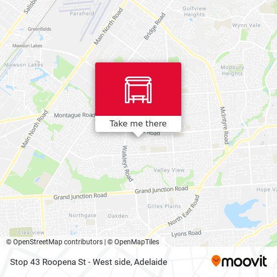 Stop 43 Roopena St - West side map