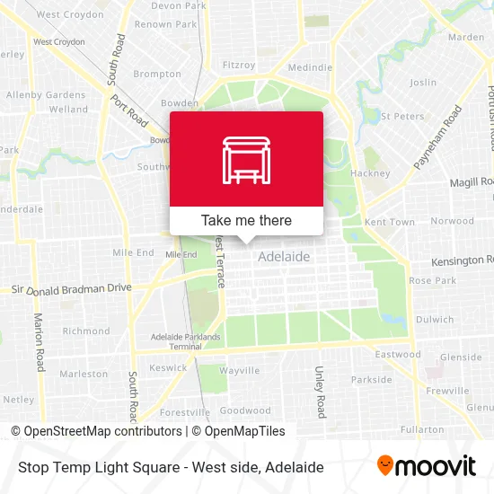 Mapa Stop Temp Light Square - West side