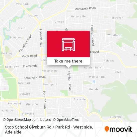 Stop School Glynburn Rd / Park Rd - West side map
