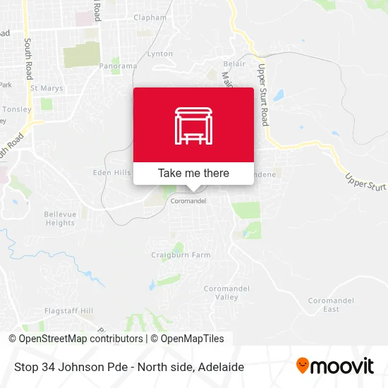 Mapa Stop 34 Johnson Pde - North side