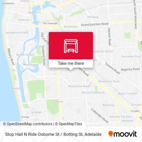 Mapa Stop Hail N Ride Osborne St / Botting St