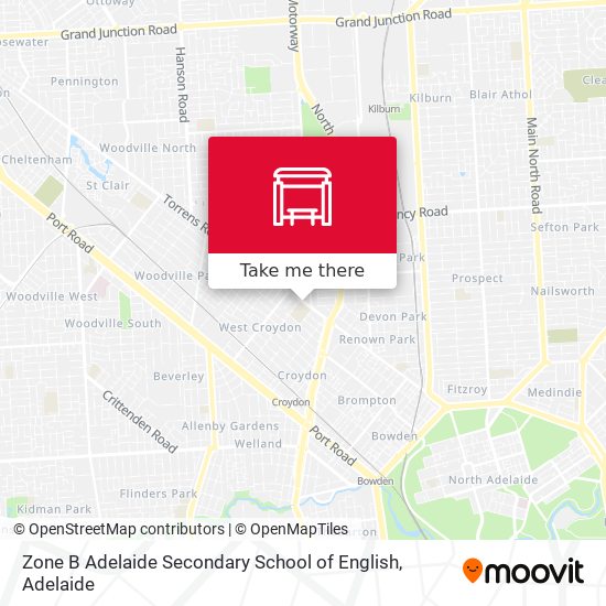 Zone B Adelaide Secondary School of English map