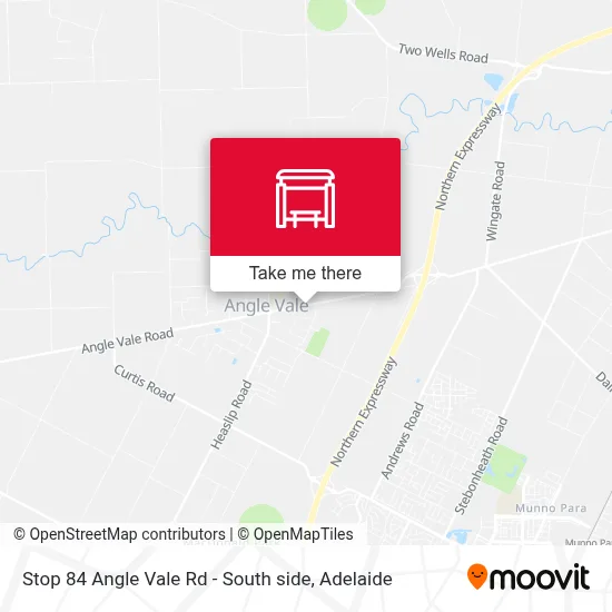 Mapa Stop 84 Angle Vale Rd - South side