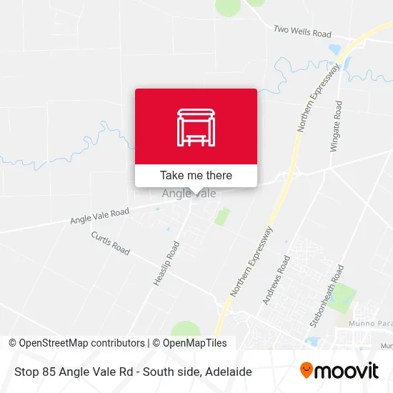 Mapa Stop 85 Angle Vale Rd - South side