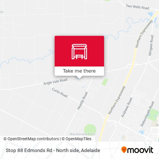 Stop 88 Edmonds Rd - North side map