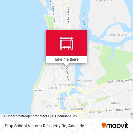 Mapa Stop School Victoria Rd / Jetty Rd