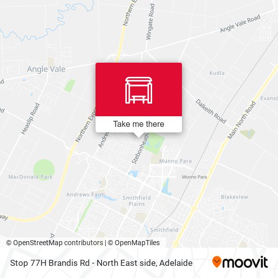 Stop 77H Brandis Rd - North East side map