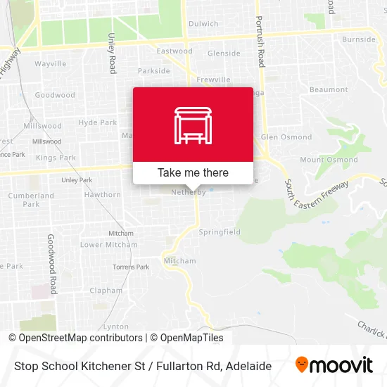 Mapa Stop School Kitchener St / Fullarton Rd