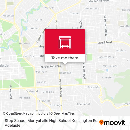 Mapa Stop School Marryatville High School Kensington Rd