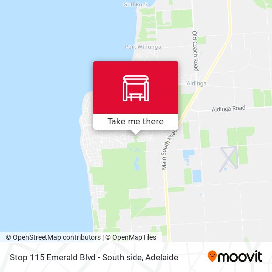 Stop 115 Emerald Blvd - South side map