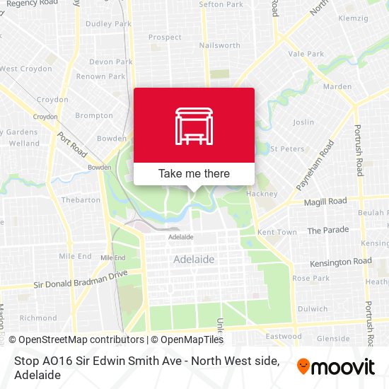 Stop AO16 Sir Edwin Smith Ave - North West side map