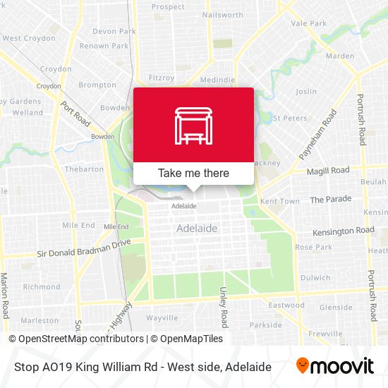 Stop AO19 King William Rd - West side map