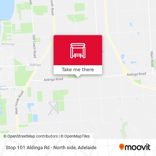 Stop 101 Aldinga Rd - North side map