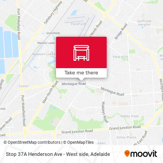 Mapa Stop 37A Henderson Ave - West side